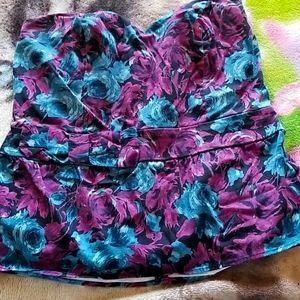 Torrid Rose Bustier Top Plus Size 1